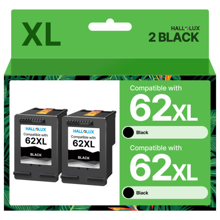 HALLOLUX 62XL Compatible Cartouches d'encre Remplacement pour HP 62XL 62 XL pour HP Envy 5540 5544 5545 5548 5640 5642 5644 5646