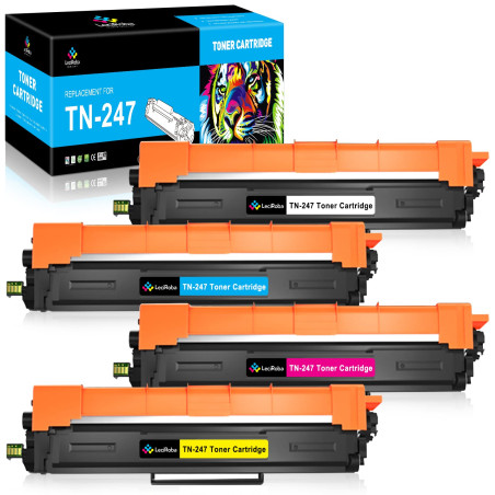 LeciRoba TN247 pour Cartouche Brother TN-247 TN243 TN247BK TN247C TN247M TN247Y ,pour Brother DCP-L3550CDW L3510CDW HL-L3210CW L