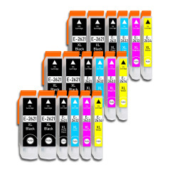 Cartouches d'encre E 26XL compatibles avec Epson Expression Premium XP-510, XP-520, XP-600, XP-605, XP-610, XP-615, XP-620, XP-6
