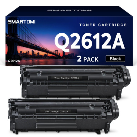 SMARTOMI Q2612A 12A Toner Cartouches Compatible Remplacer pour HP LaserJet 1010 1012 1015 1018 1020 1022 1022N 1022NW 3010 3015