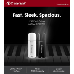 Transcend JetFlash 700 Clé USB 32GB USB 3.1 Gen 1 Noir - TS32GJF700