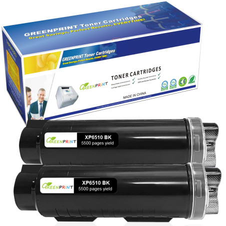GREENPRINT Cartouches de Toner Compatibles 6510 6515【Extra High Yield】 5500 Pages 2 Noir pour Xerox Phaser 6510n 6510dn 6510dni
