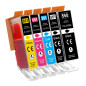 Jhaan PGI-550 CLI-551 Compatible Cartouches d'encre pour Canon 550XL 551XL avec Canon Pixma iP7250 MG5650 MX925 iX6850 MG5550 MG