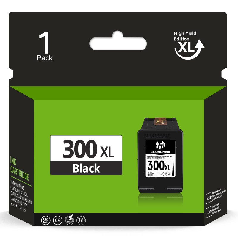 Economink 300XL Cartouche d'encre Remanufacturées pour 300 XL Noir pour DeskJet F4280 F4580 F2480 F2400 F2420 F4500 PhotoSmart C Economink 300XL Cartouche d'encre Remanufacturées pour 300 XL Noir pour DeskJet F4280 F4580 F2480 F2400 F2420 F4500 PhotoSmart C
