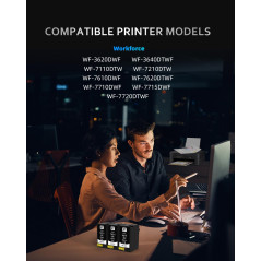 INK4U 27XL Cartouches d'encre Compatibles pour Epson 27 27XL Remplacement pour Epson Workforce WF-7620 WF-3620 WF-7720 WF-7710 W