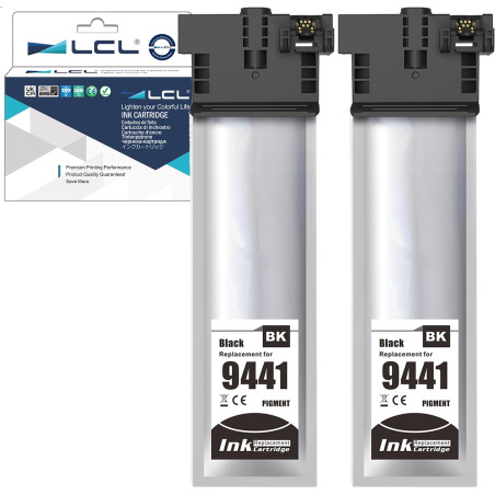 LCL T9441 Noir Haut rendement Cartouche d'encre Compatible pour Epson T9441 pour Epson Workforce Pro WF-C5210 WF-C5210DW WF-C529