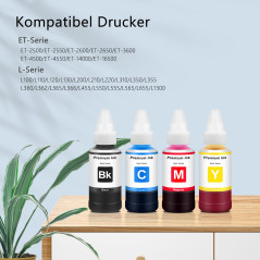 Compatible avec Encre EPT664 Noir pour EPT664 EPT6641 Black Bouteille d' Encre 70mL Recharge pour Imprimante ET 2650 ET 2600 ET-