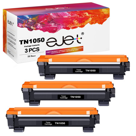 ejet TN1050 Cartouches de Toner Compatibles pour Brother TN1050 TN-1050 pour Brother MFC-1910W DCP-1610W HL-1110 HL-1210W DCP-15