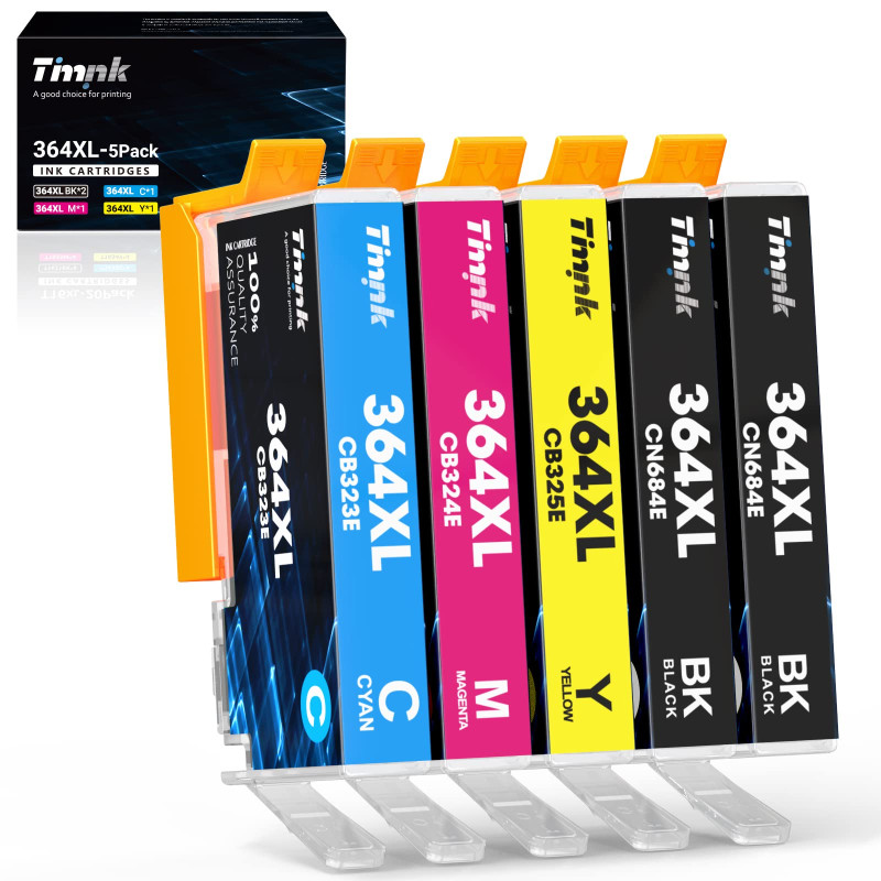 Timink Cartouche d'encre Compatible Multipack pour HP 364 364XL pour Photosmart 5510 5511 5512 5520 5522 6512 6515 6520 DeskJet Timink Cartouche d'encre Compatible Multipack pour HP 364 364XL pour Photosmart 5510 5511 5512 5520 5522 6512 6515 6520 DeskJet