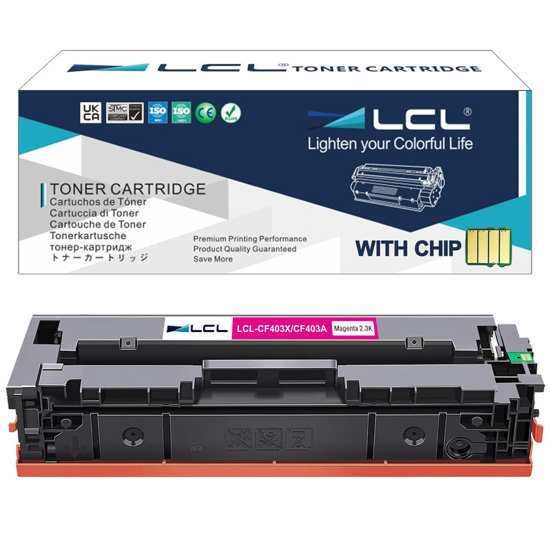 LCL Cartouche de Toner Compatible 201A 201X CF403A CF403X 2300 Pages (1Magenta) Remplacement pour HP Color LaserJet Pro M252 M25 LCL Cartouche de Toner Compatible 201A 201X CF403A CF403X 2300 Pages (1Magenta) Remplacement pour HP Color LaserJet Pro M252 M25