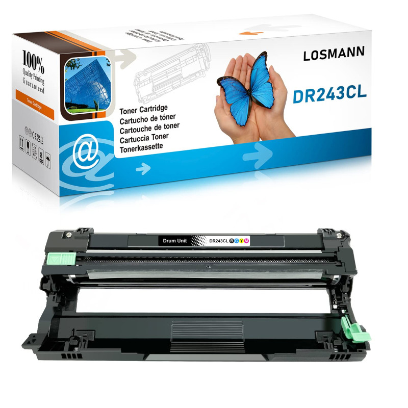 LOSMANN 1x Tambour Compatible pour Brother DR-243CL BK/C/M/Y pour Brother MFC-L3770CDW MFC-L3750CDW HL-L3230CDW HL-L3210CW MFC-L LOSMANN 1x Tambour Compatible pour Brother DR-243CL BK/C/M/Y pour Brother MFC-L3770CDW MFC-L3750CDW HL-L3230CDW HL-L3210CW MFC-L