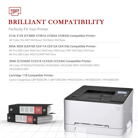 Toner Kingdom Remanufacturée Cartouche de Toner Compatible pour HP 305X pour HP LaserJet Pro 400 Color MFP M475dn MFP M475dw M45