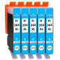 Supply Guy 5 Cartouches d'encre Compatible avec HP 364 XL / CB323EE (Cyan) Supply Guy 5 Cartouches d'encre Compatible avec HP 364 XL / CB323EE (Cyan)