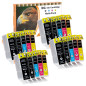 D&C Cartouches d'encre Compatible Remplacement pour Canon PGI-5 CLI-8 pour Canon Pixma MP530 MP600r MP610 MP800r MP810 MP830 MP9