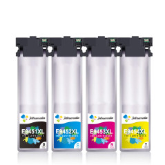 Jettruemedia T9451-T9454 Cartouche d'encre T9451 T9452 T9453 T9454 pour Workforce Pro WF-C5210 WF-C5290 WF-C5710 WF-C5790 WF-C52