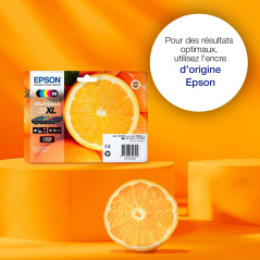 Epson 33XL Cyan Oranges High Yield, Genuine, Claria Premium Ink