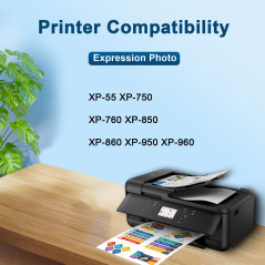 24XL Cartouches d'encre Compatible avec Epson 24XL 24 Cartouches d'encre Multipack pour Epson Expression Photo XP-850 XP-750 XP-