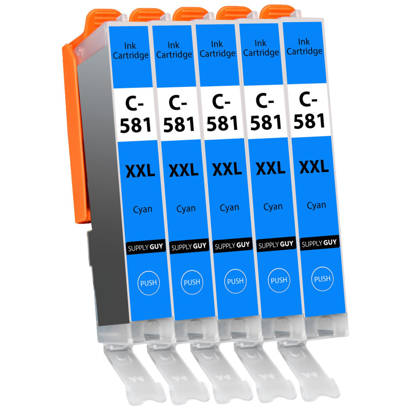 Supply Guy 581XXL Cartouches Cyan compatibles avec Canon CLI-581 XXL pour Pixma TS705 TS705a TS6350 TS6350a TS6351 TS6351a TS630