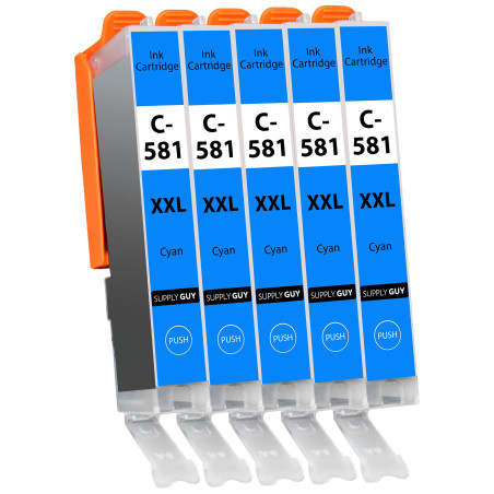 Supply Guy 581XXL Cartouches Cyan compatibles avec Canon CLI-581 XXL pour Pixma TS705 TS705a TS6350 TS6350a TS6351 TS6351a TS630
