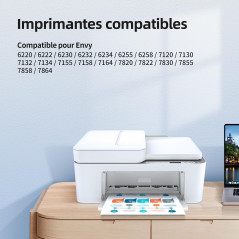 Cartouches 303 XL Noir et Couleur Remplacement pour HP Cartouches 303 303 XL 303XL Noir et Couleur Encre pour HP Envy Photo 6230