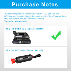 LCL Tambour Compatible 144A W1144A (1 Noir) Remplacement pour HP Neverstop Laser MFP 1201n 1202w 1202nw HP Neverstop Laser 1001n