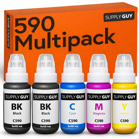 Supply Guy GI-590 GI590 Encre Compatible pour Canon GI-590 pour Canon PIXMA G1500 G1501 G1510 G2500 G2501 G2510 G3500 G3501 G351
