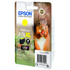 Epson 378XL Ecureuil Jaune, Cartouche d'encre d'origine XL Haute capacité, XP-8500 XP-8505 XP-8600 XP-8605 XP-8606 XP-8700 XP-15