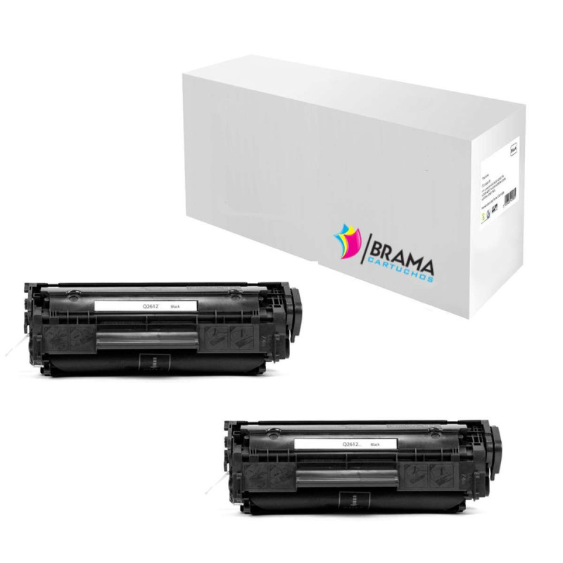 Brama Cartuchos – 2 x Toner Compatible HP Q2612 A (2000 pages) HP LaserJet 1010, 1012, 1015, 1018, 1020, 1022, 1022 N, 3015, 302 Brama Cartuchos – 2 x Toner Compatible HP Q2612 A (2000 pages) HP LaserJet 1010, 1012, 1015, 1018, 1020, 1022, 1022 N, 3015, 302