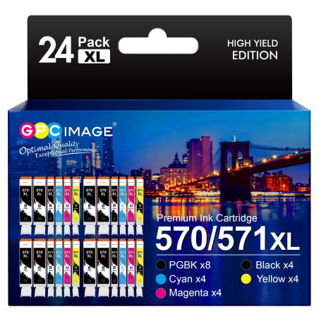 GPC Image Compatible Cartouches d'encre Remplacement pour Canon 570 XL 571 XL pour PIXMA MG5750 TS5050 MG5753 MG6850 MG6852 TS50