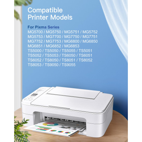 GPC Image Compatible Cartouches d'encre Remplacement pour Canon 570 XL 571 XL pour PIXMA MG5750 TS5050 MG5753 MG6850 MG6852 TS50