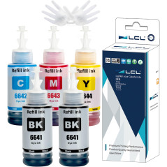 LCL 664 T664 Encre Compatible avec Epson 664 Bouteille d'encre Multipack Compatible pour Epson EcoTank ET 2650 ET 2600 ET 2550 E