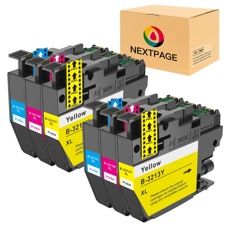 Nextpage LC3213XL Cartouches d'encre couleur compatibles avec Brother LC3213 LC3211 pour DCP-J572DW DCP-J772DW DCP-J774DW MFC-J4