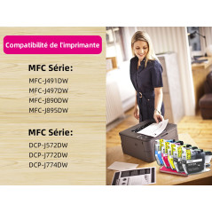 Nextpage LC3213XL Cartouches d'encre couleur compatibles avec Brother LC3213 LC3211 pour DCP-J572DW DCP-J772DW DCP-J774DW MFC-J4
