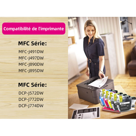 Nextpage LC3213XL Cartouches d'encre couleur compatibles avec Brother LC3213 LC3211 pour DCP-J572DW DCP-J772DW DCP-J774DW MFC-J4