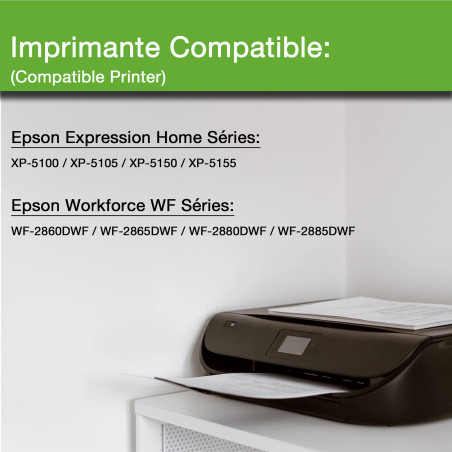 iCartouche Cartouche d'encre Compatible Pour Espon 502XL 502 XL Epson Expression Home XP-5100 XP-5105 XP-5150 XP-5155 Workforce