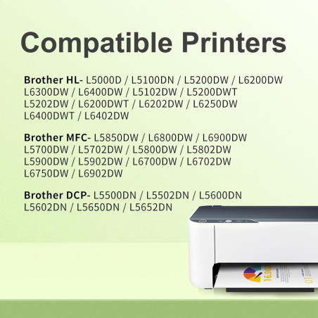 BONINK Toner TN3480 Compatible pour Brother TN-3480 pour Toner Brother HL-L6300DW/ HL L5200DW/ DCP-L5500DN pour Cartouche TN3480