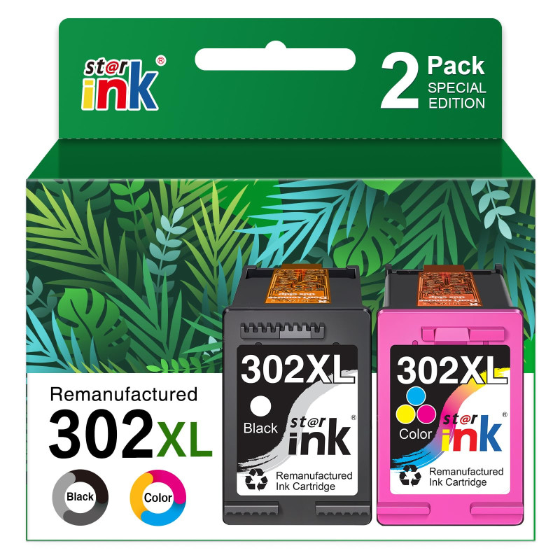 starink 302XL 302 XL pour Cartouches HP 302 HP 302 XL Compatible avec HP Envy 4525 4527 4520 DeskJet 1110 2130 Officejet 3830 (N starink 302XL 302 XL pour Cartouches HP 302 HP 302 XL Compatible avec HP Envy 4525 4527 4520 DeskJet 1110 2130 Officejet 3830 (N