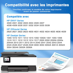 starink 302XL 302 XL pour Cartouches HP 302 HP 302 XL Compatible avec HP Envy 4525 4527 4520 DeskJet 1110 2130 Officejet 3830 (N