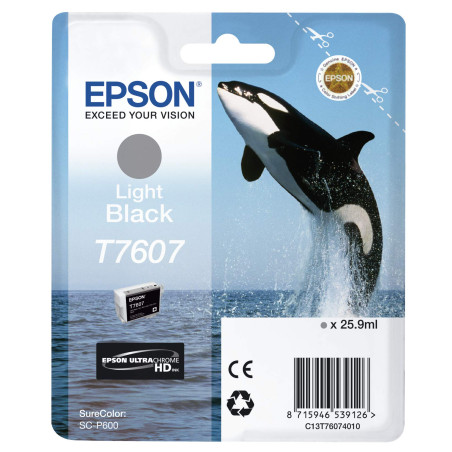 EPSON ENCRE T7607 N CLAIR 25.9ML, Noir, L
