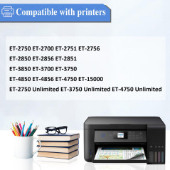 102 Encre ET-2856 ET-4856 ET-2850 ET-15000 ET-2700 Compatible avec Epson 102 Bouteille d'encre Multipack pour ET-2750 ET-2751 ET