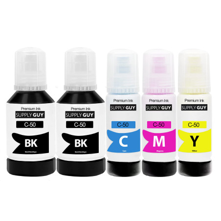 Supply Guy 5X Encre Compatible avec Canon GI-50 Multipack pour Pixma G5050 G6050 G7050