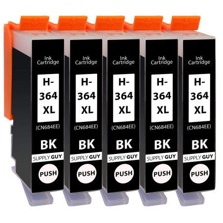 Supply Guy 5 Cartouches d'encre Compatible avec HP 364 XL / CN684EE pour DeskJet 3070a 3520 D5400 D5445 OfficeJet 4610 4620 4622