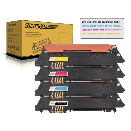 Amla Cartouche Toner Compatible avec Samsung 404 CLT-M404S Samsung M404 CLT-404S Magenta Toner pour Samsung C430 C430W C432 C432