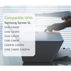 Amla Cartouche Toner Compatible avec Samsung 404 CLT-M404S Samsung M404 CLT-404S Magenta Toner pour Samsung C430 C430W C432 C432