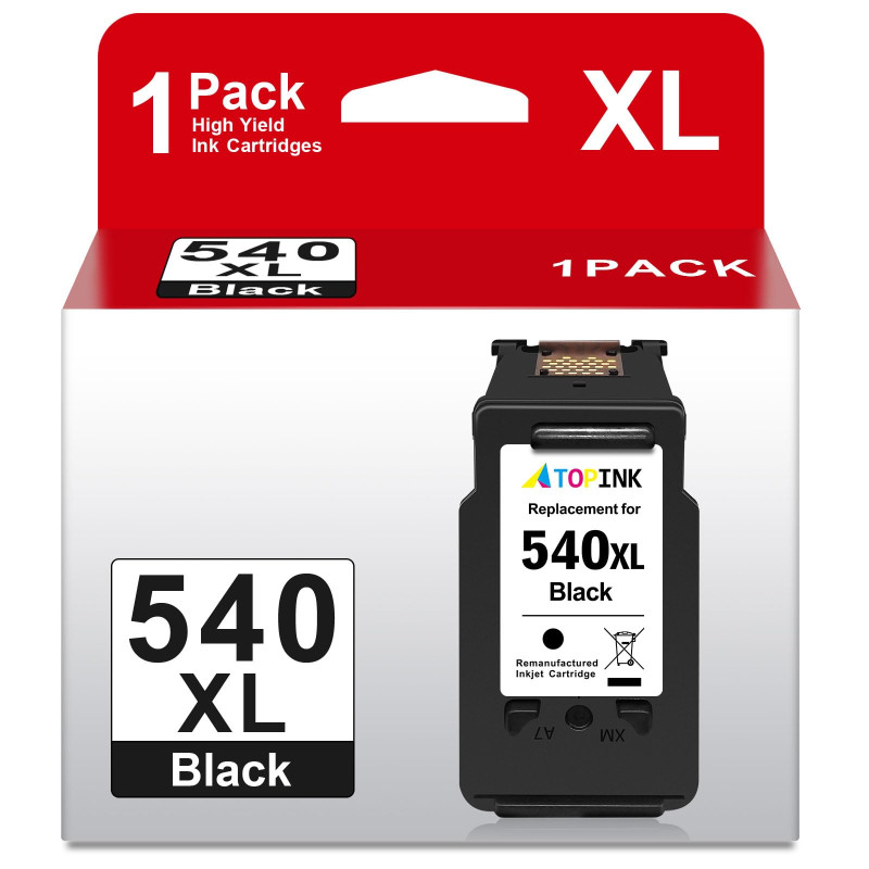 ATOPINK 540XL Cartouche d'encre Remanufacturées pour Canon 540 PG-540XL 540 XL Noir pour Pixma MG3650s MX475 MG3650 MG3150 MG355 ATOPINK 540XL Cartouche d'encre Remanufacturées pour Canon 540 PG-540XL 540 XL Noir pour Pixma MG3650s MX475 MG3650 MG3150 MG355