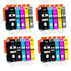 Supply Guy 20 Cartouches d'encre avec Puce Compatible avec Canon PGI-525 / CLI-526 pour Canon Pixma MG6150 MG6200 MG6250 MG8150