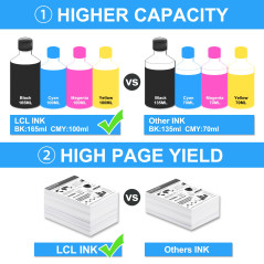 LCL Imprimante Bouteille d'encre Compatible 32XL 165ML 31 1VV24AE 1VU26AE 1VU27AE 1VU28AE Remplacement pour HP Smart Tank Plus 5