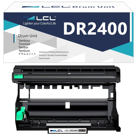 LCL Tambour Compatible DR2400 DR-2400 12000 Pages (1Noir) Remplacement pour Brother HL L2350DW HL-L2310D HL-L2357DW HL-L2375DW H