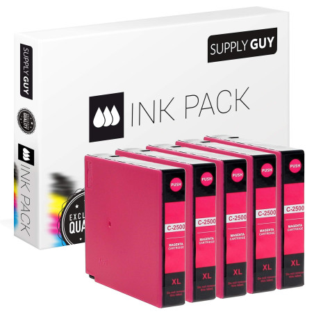 Supply Guy 5 Cartouches d'encre Compatible avec Canon PGI-2500XL Magenta pour Canon Maxify IB4000 IB4050 IB4100 IB4150 MB5000 MB