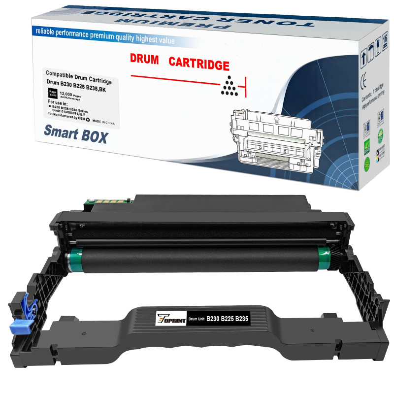 TOPRINT Cartouche de Tambour Compatible Tambour d'imagerie B230 B225 B235 013R00691 Noir 12000 Pages pour Imprimante B225 B225dn TOPRINT Cartouche de Tambour Compatible Tambour d'imagerie B230 B225 B235 013R00691 Noir 12000 Pages pour Imprimante B225 B225dn